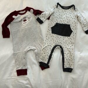 2-pack Cat & Jack long sleeved onesies 12M